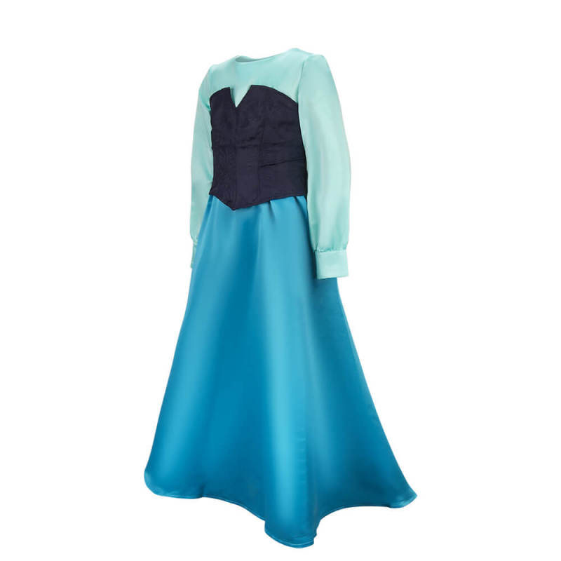 Kids The Little Mermaid Ariel Blue Dress Cosplay Costume