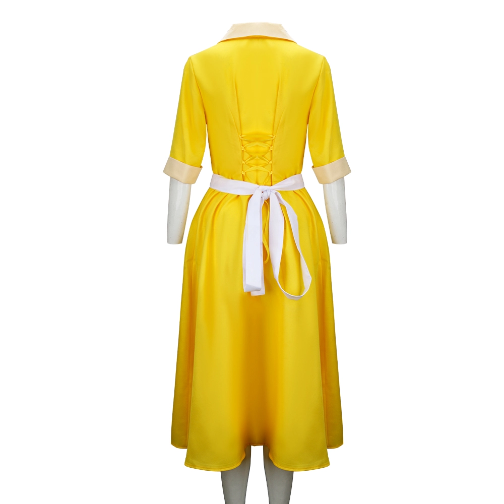 open lace back dress Princess Round Floor Length Organza Flower Girl Dress in Yellow – Mia  Princess main image 1