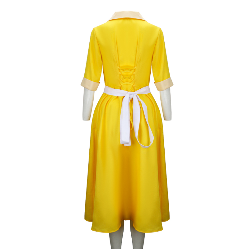 Princess Tiana Yellow Waitress Cosplay Costume The Princess and the Frog Disney