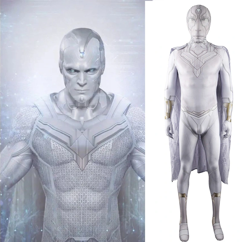 White Vision Cosplay Costume Adults Kids Wanda Vision