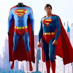 Superman 1978 Cosplay Costume Clark Kent 3D Printed Bodysuit Cape