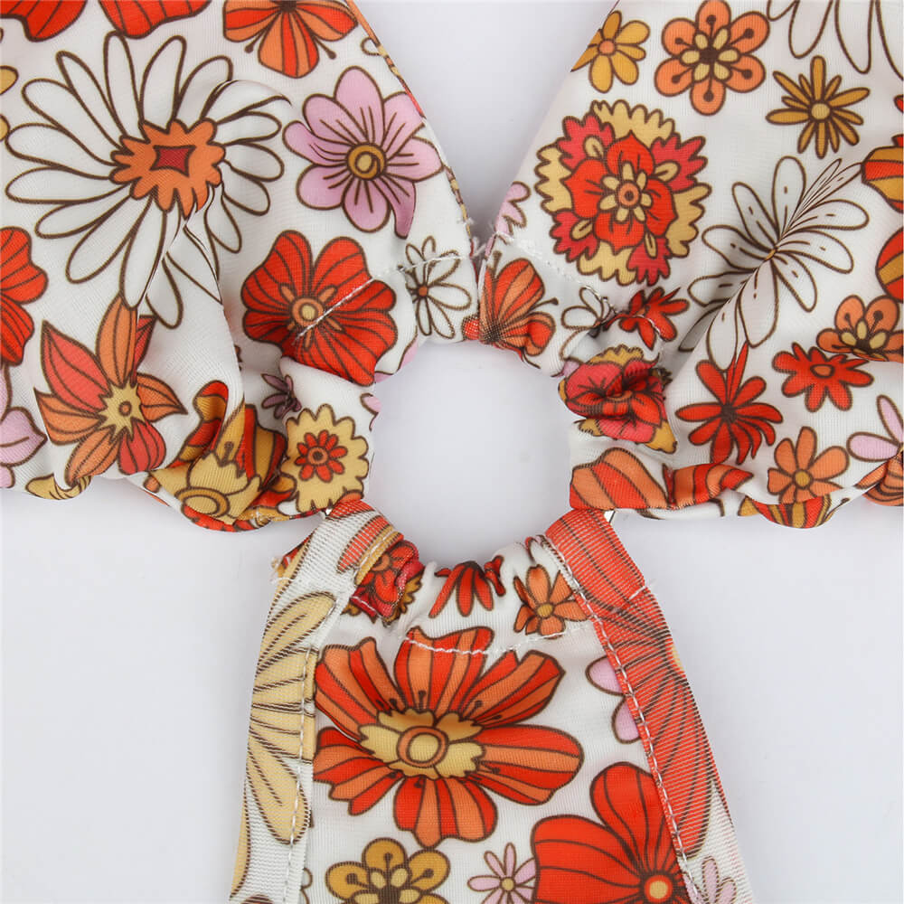 Daisy Jones & The Six Karen Sirko Floral Swimsuit Bikini