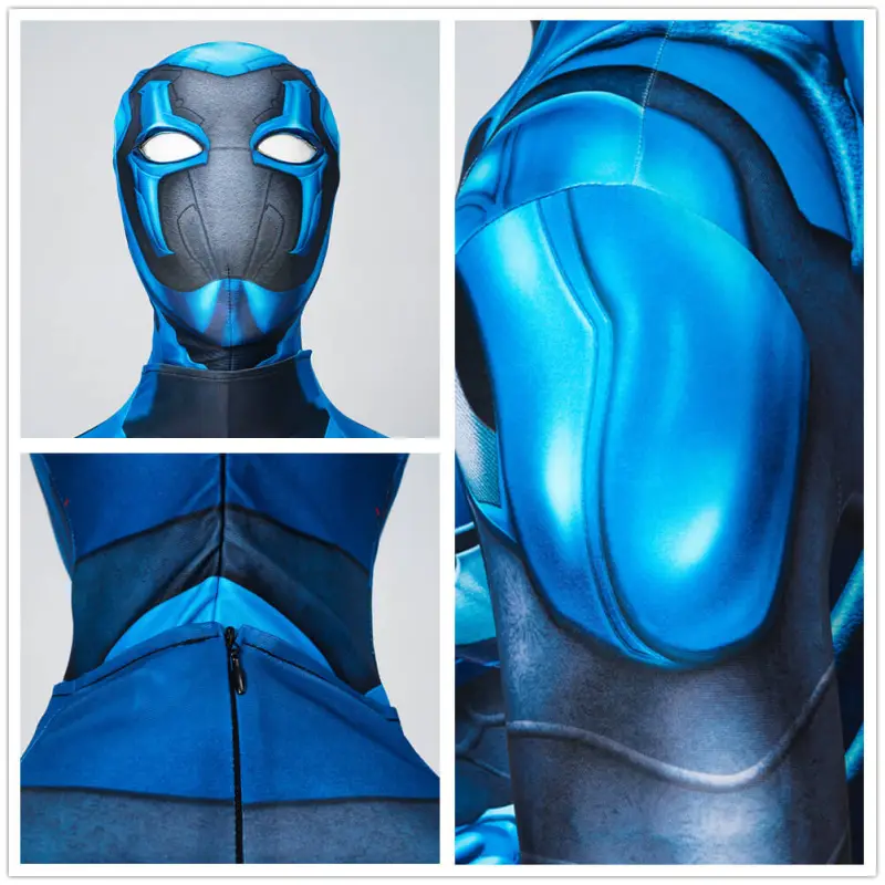 Blue Beetle Cosplay Costume Men Kids 2023 Movies