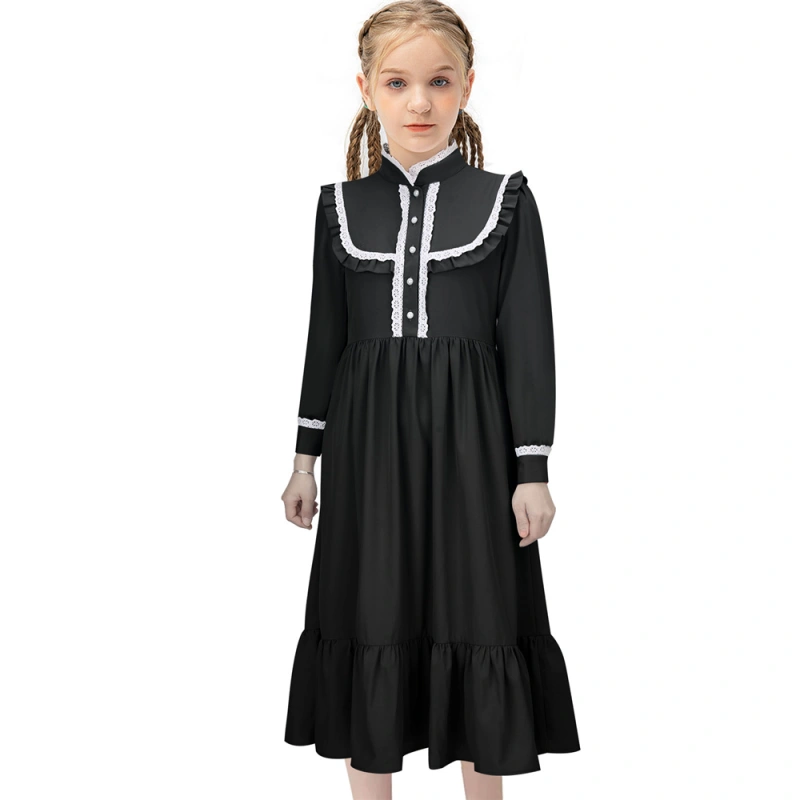 Colonial Girl Costume Harriet Tubman Prairie Pioneer Dress for Kids