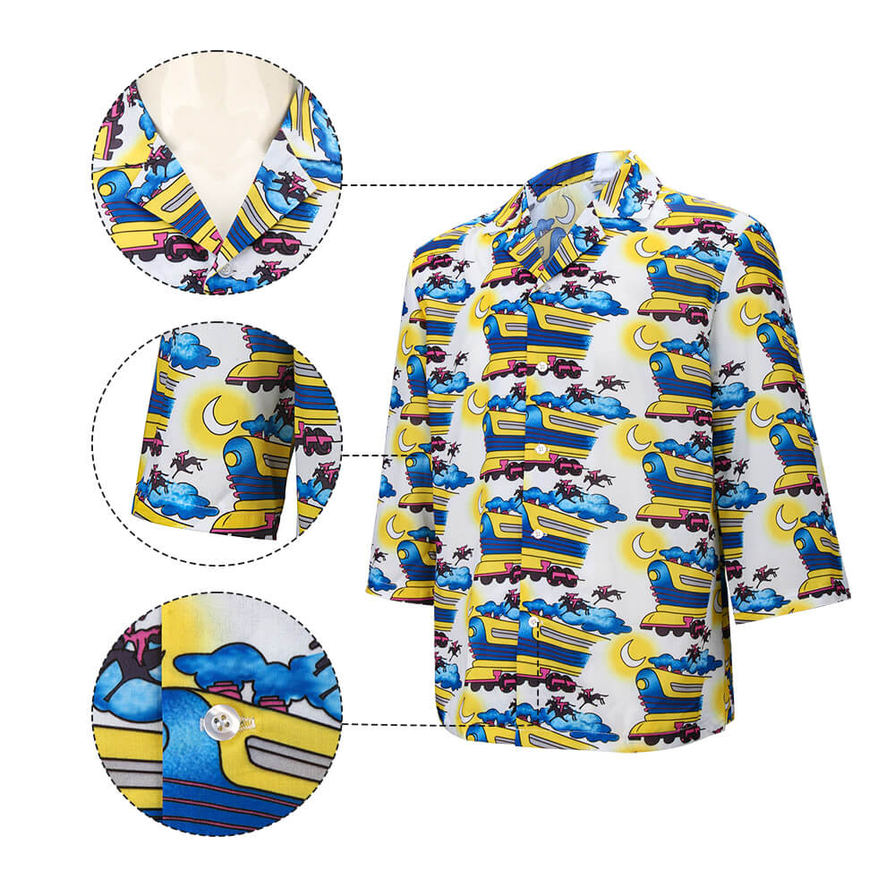 Doc Brown Shirt Back to the Future Emmett Brown Cosplay Hallowcos