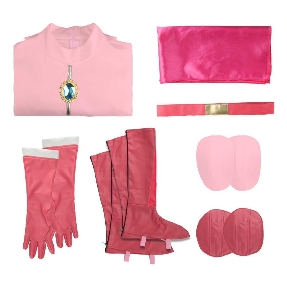 Kids Princess Peach Racing Costume Pink Jumpsuit The Super Mario Bros. Movie