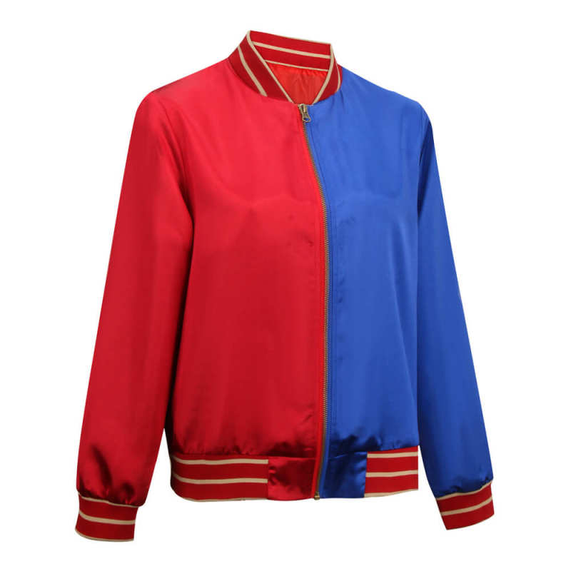 Harley Quinn Red and Blue Jacket Cosplay Suicide Squad