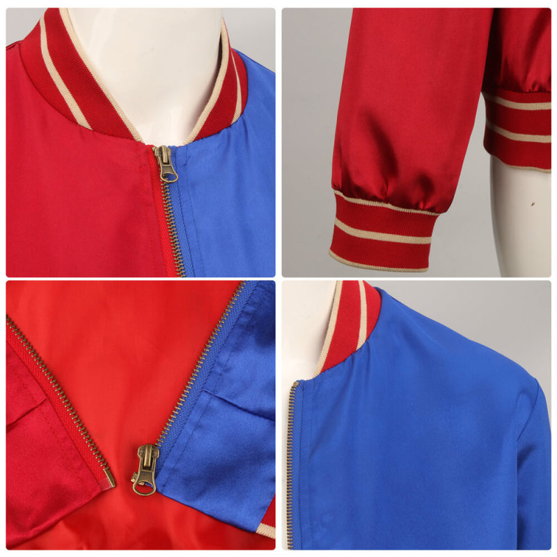 Harley Quinn Red and Blue Jacket Cosplay Suicide Squad