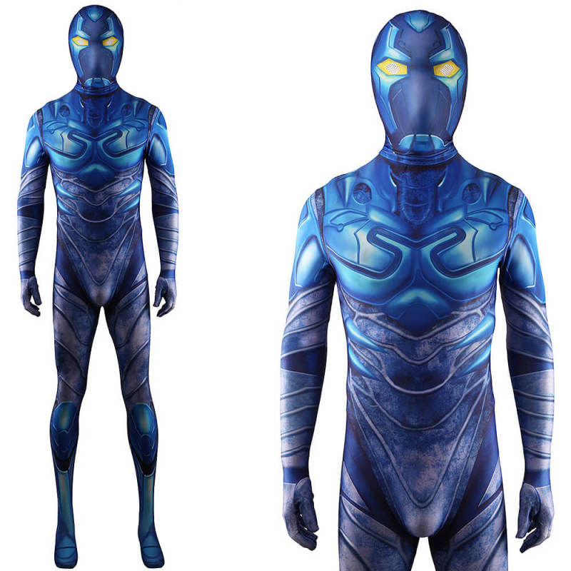 Blue Beetle Superhero Cosplay Costume Adult Kids