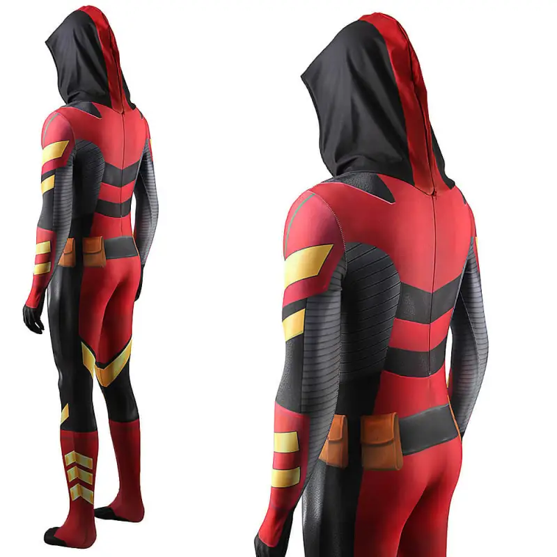 Red Arrow Arsenal Jumpsuit Cosplay Costume Adults Kids