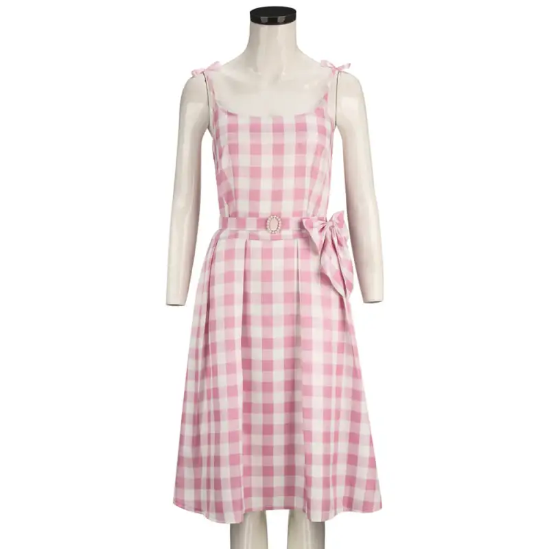 Margot Robbie 2023 Movie Pink Dress Cosplay Outfits for Summer