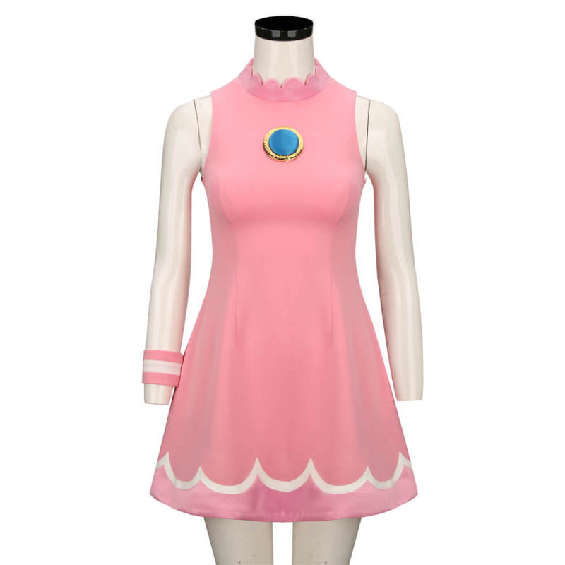 Princess Peach Tennis Dress Mario Tennis Aces Cosplay Costume