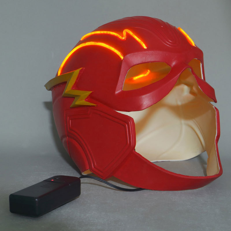 The Flash Movie Latex Mask Barry Allen Cosplay Prop