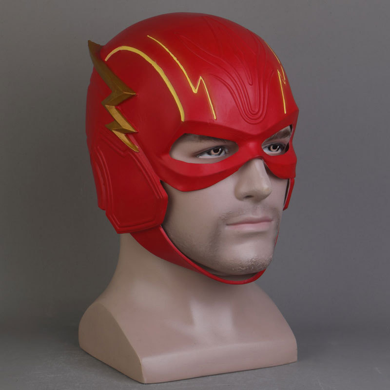 The Flash Movie Latex Mask Barry Allen Cosplay Prop