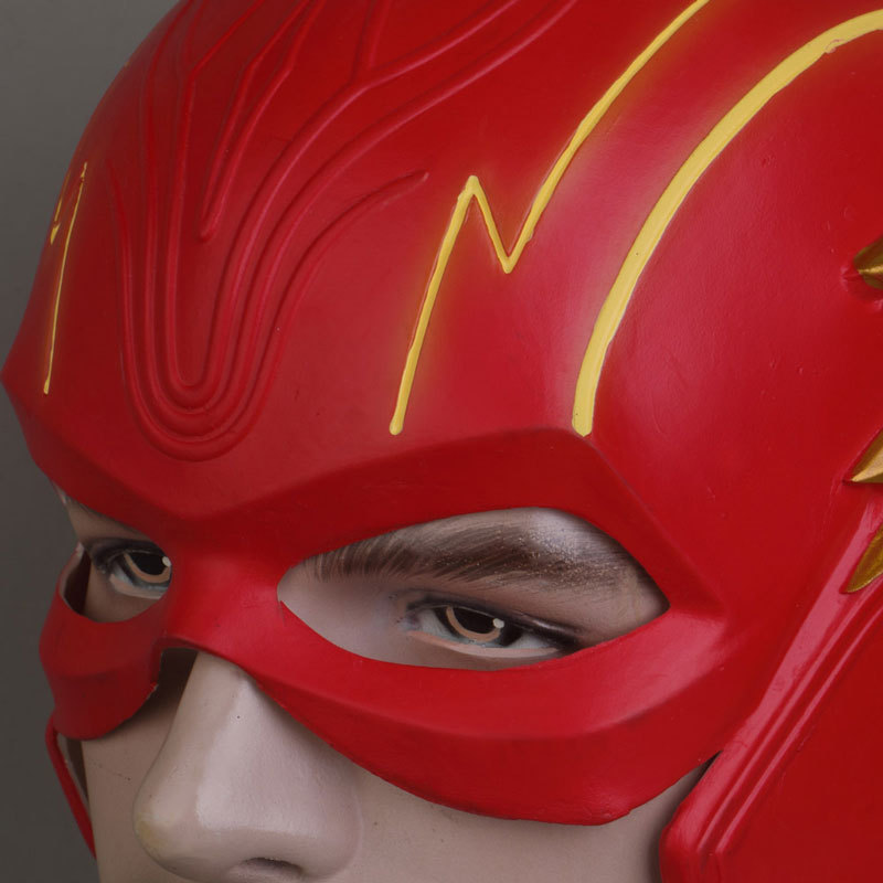 The Flash Movie Latex Mask Barry Allen Cosplay Prop