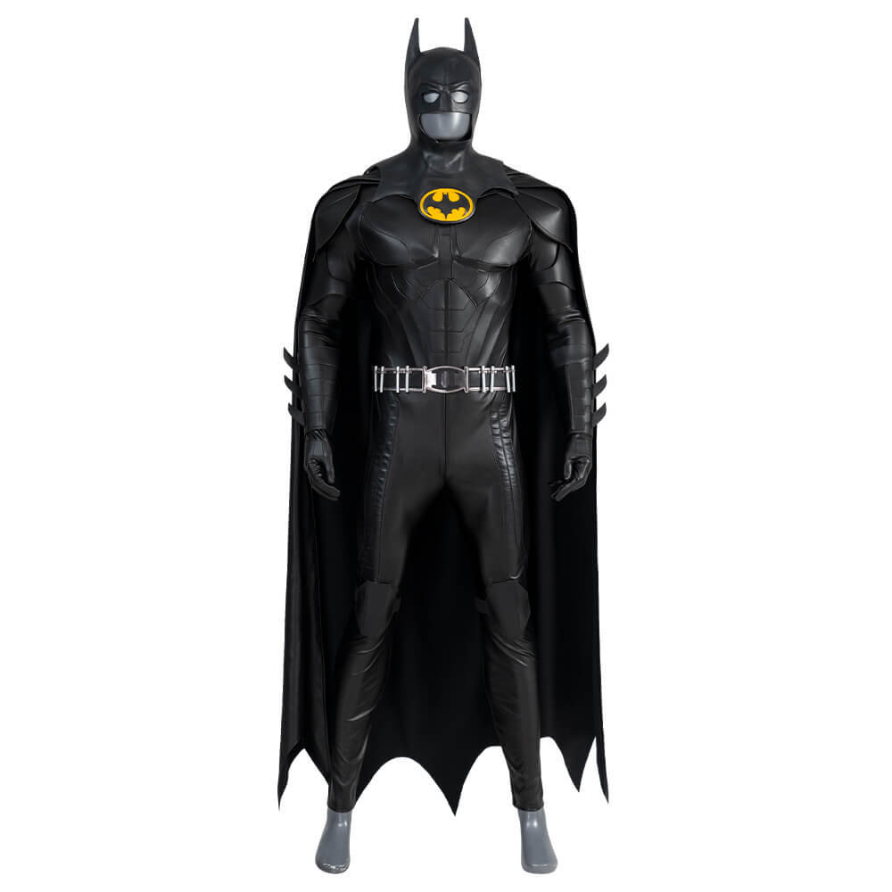 Flash Movie Michael Keaton Batman Cosplay Costume Faux Leather Edition