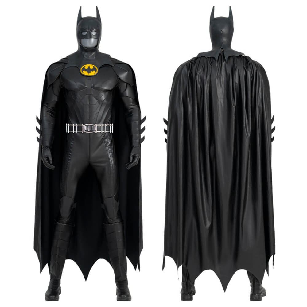 Michael Keaton Bruce Wayne Cosplay Costume Faux Leather Edition