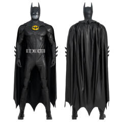 Flash Movie Michael Keaton Batman Cosplay Costume Faux Leather Edition