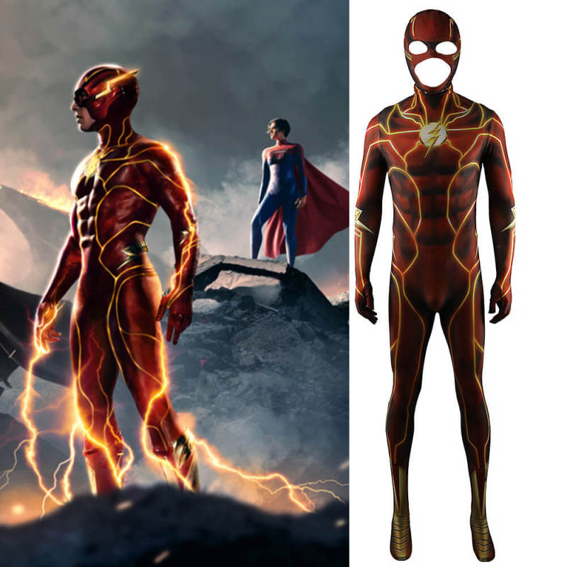 The Flash Movie Cosplay Costume Barry Allen Style B