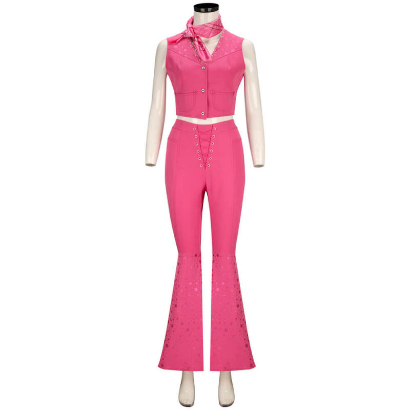 Margot Robbie Movie Costume Pink Cowboy Cosplay Outfits