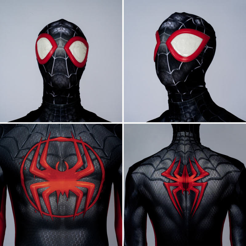 Across the Spider-Verse Miles Morales Spiderman Cosplay Costume