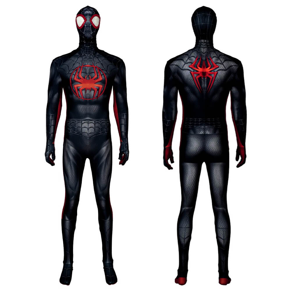 Across the Spider-Verse Miles Morales Spiderman Cosplay Costume Hallowcos