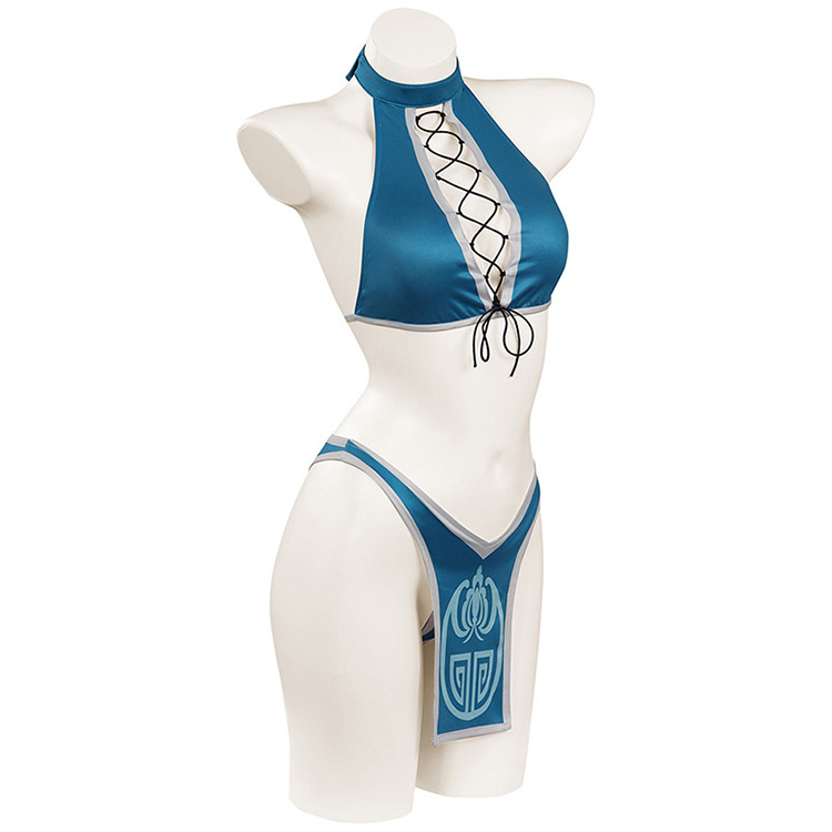 Mortal Kombat Kitana Swimsuit Bikini Cosplay Costume