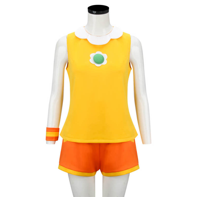 Princess Daisy Tennis Dress Mario Tennis Aces Cosplay Costume