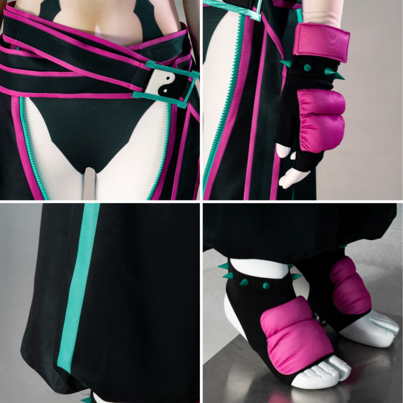 Street Fighter 6 Juri Han Cosplay Costume Halloween Outfits