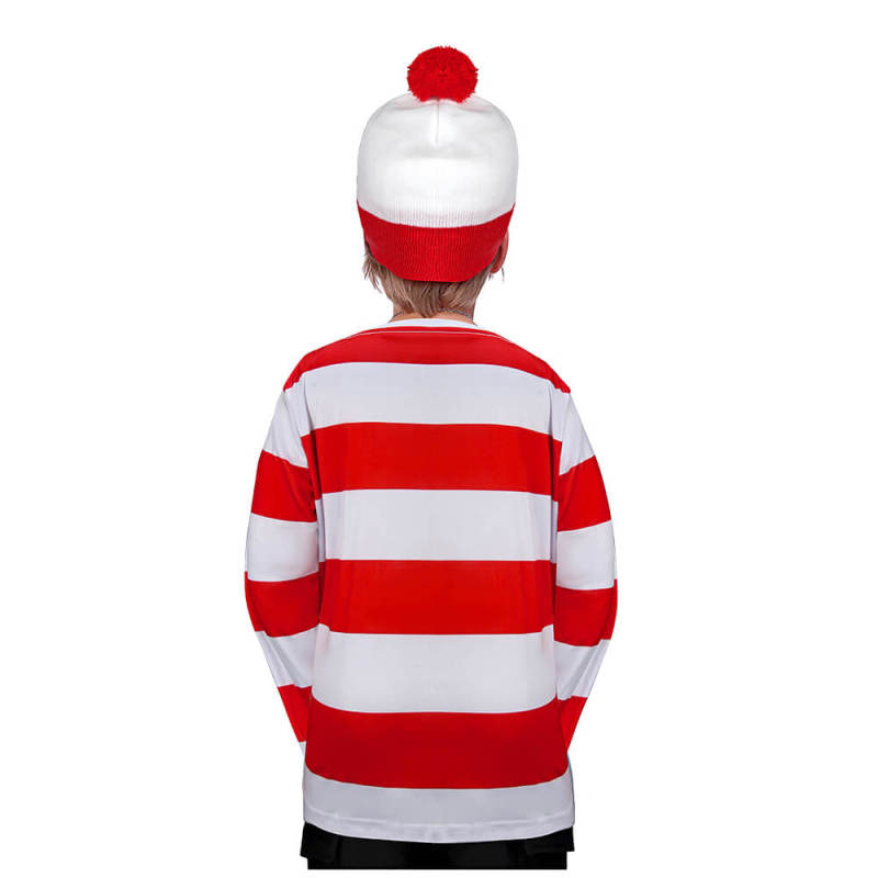 Kids Where's Wally Waldo Cosplay Costume