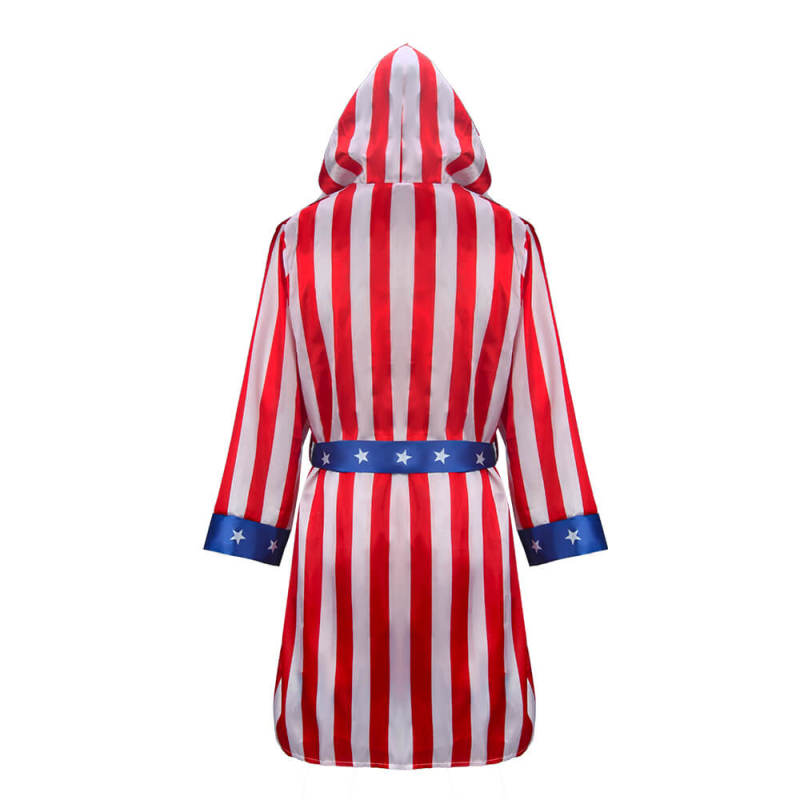 Rocky Balboa Boxer Costume American Flag Suit