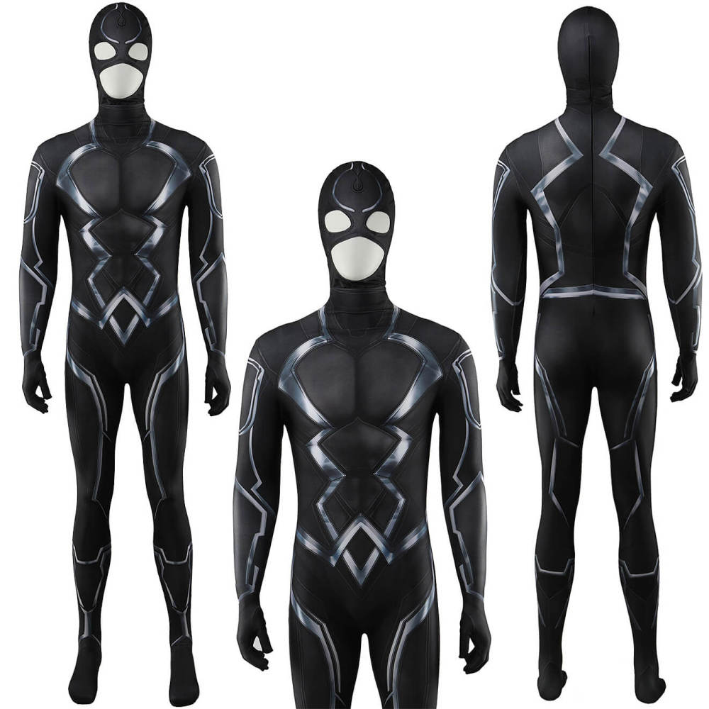 Black Bolt Cosplay Costume Blackagar Boltagon Jumpsuit Mask