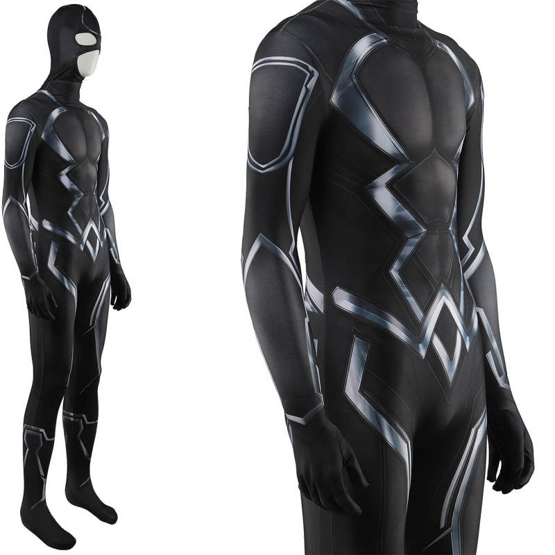 Black Bolt Cosplay Costume Blackagar Boltagon Jumpsuit Mask