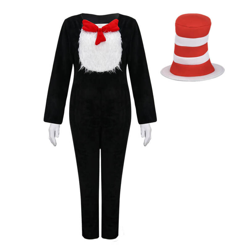 Child The Cat in the Hat Costume Hat Halloween Cosplay-Dr. Seuss Book