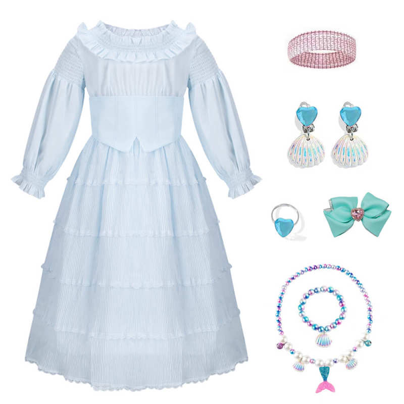 The Little Mermaid 2023 Ariel Dress Blue for Gilrs