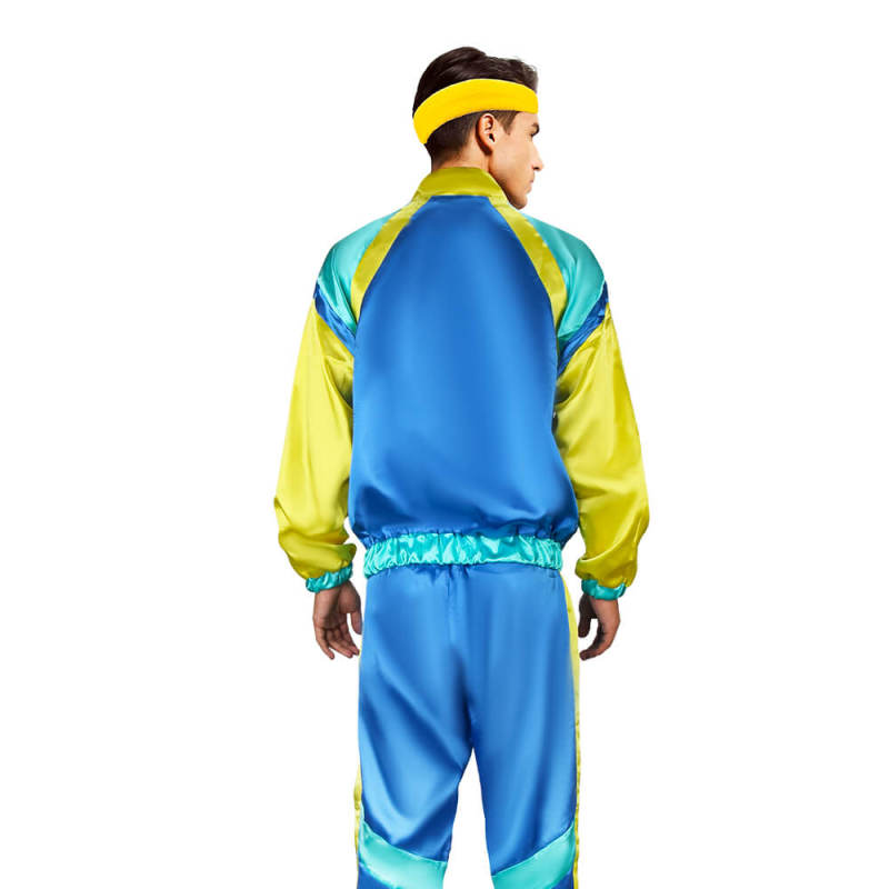 Men's 80s Shell Suit Tracksuit Retro Rock Costume