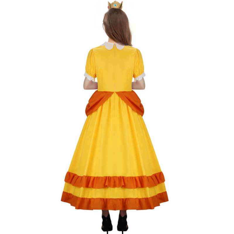 Princess Daisy Dress Super Mario Cosplay Costume For Women