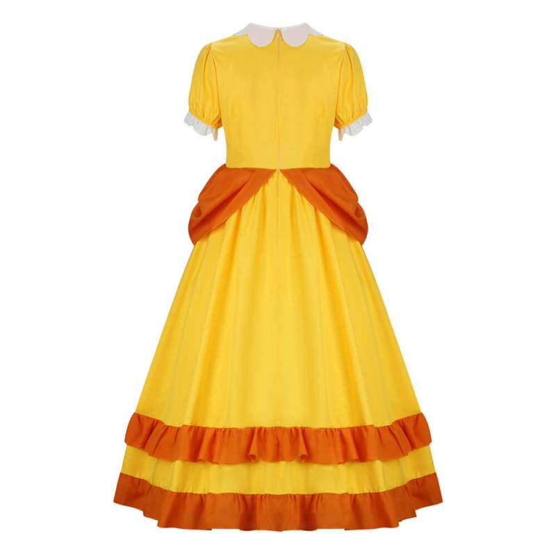 Princess Daisy Dress Super Mario Cosplay Costume For Women