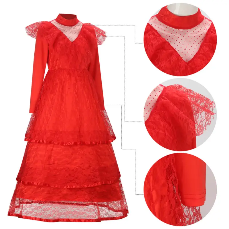 Beetlejuice Lydia Deetz Bride Dress Wedding Cosplay Costume Halloween