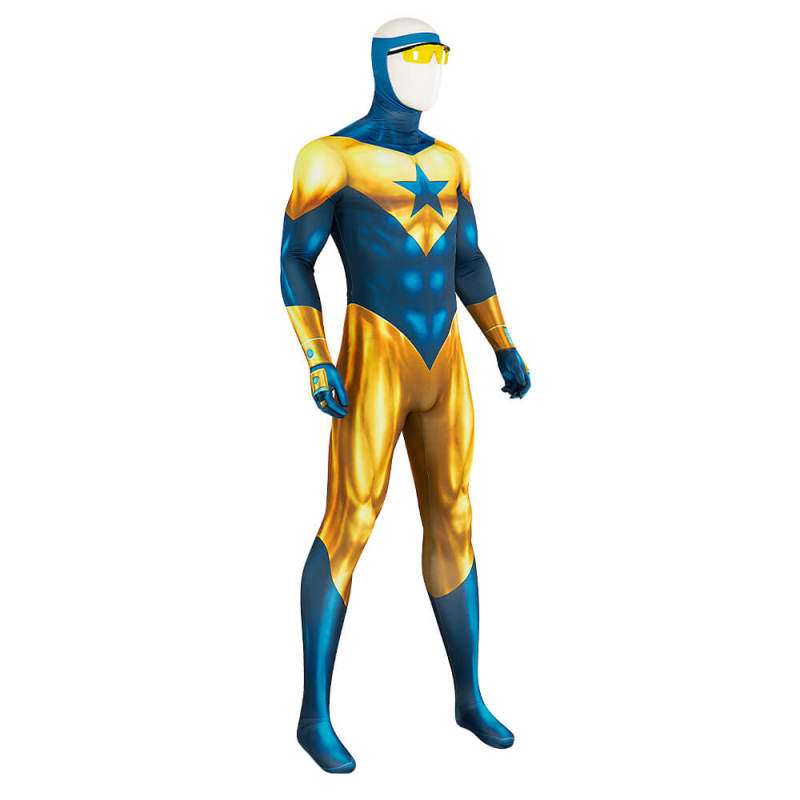 Booster Gold Cosplay Costume Michael Carter Spandex Jumpsuit