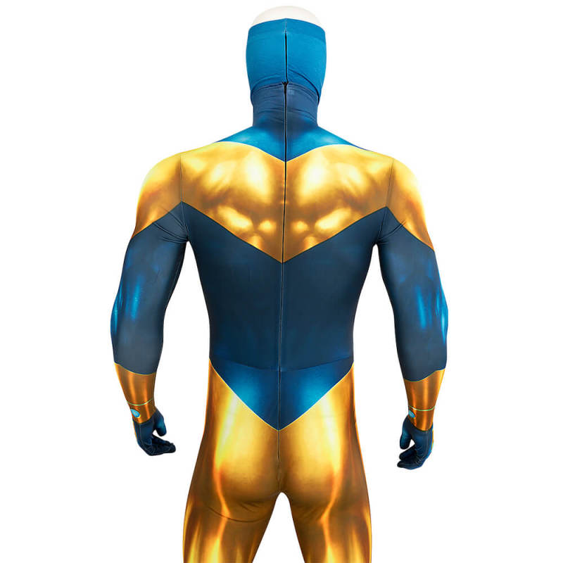 Booster Gold Cosplay Costume Michael Carter Spandex Jumpsuit