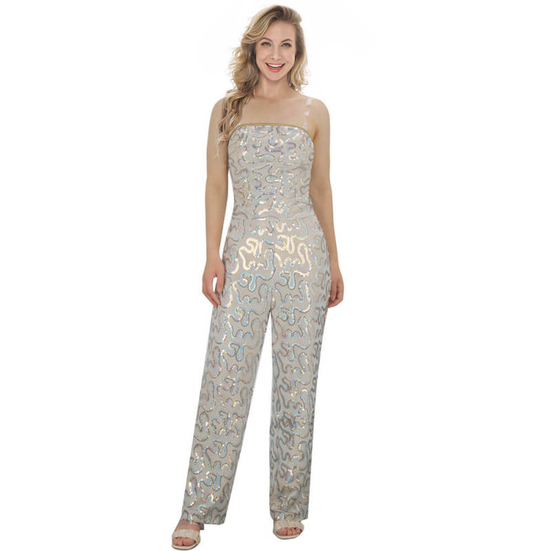 Margot Robbie Disco Jumpsuit Sequins Cosplay Costume