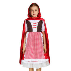 Little Red Riding Hood Costume for Child Halloween Cosplay (Ready to Ship)