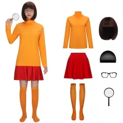 Anime Velma Dinkley Cosplay Costume (Ready to Ship)