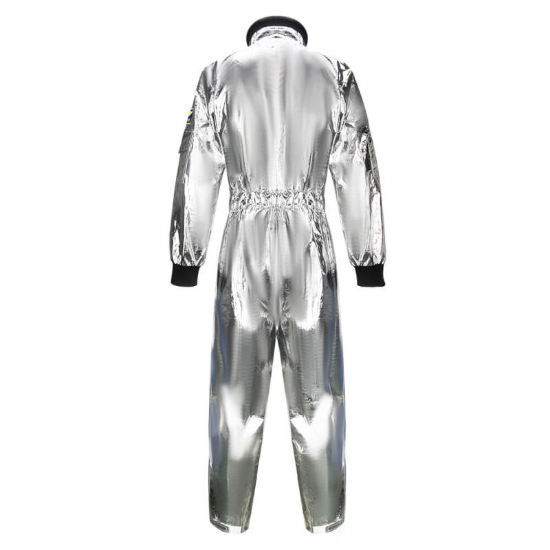 Men's Astronaut Costume NASA Silver Space Suit for Halloween