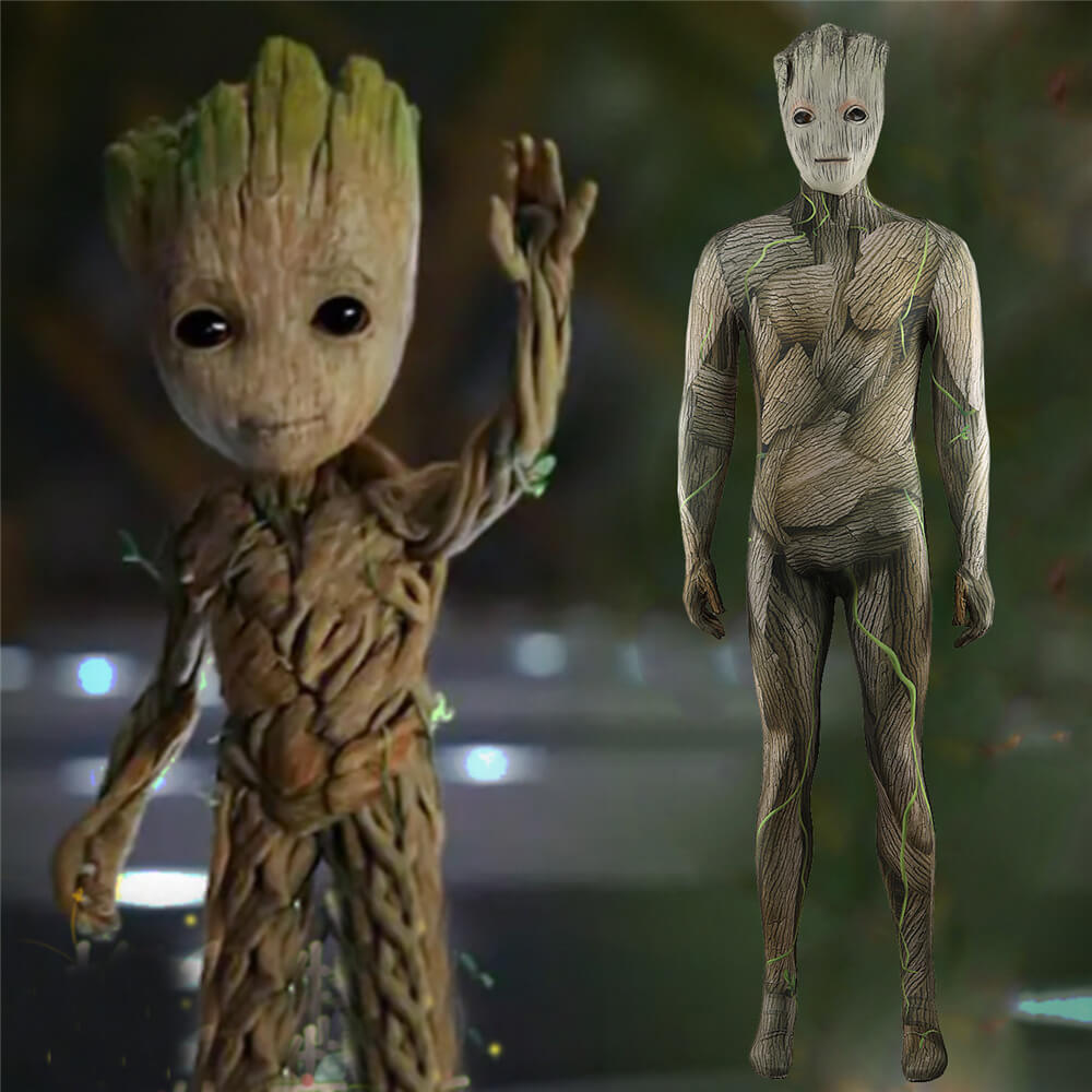 Groot Cosplay Costume with Mask Guardians of the Galaxy Vol. 3