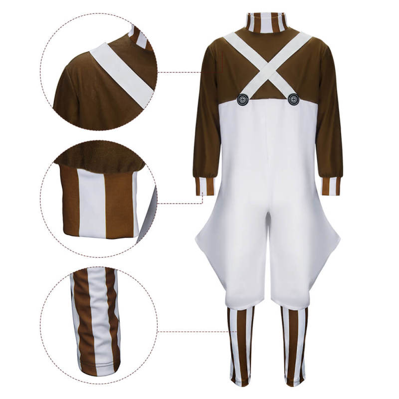 Oompa Loompa Cosplay Costume Willy Wonka Charlie and the Chocolate Factory