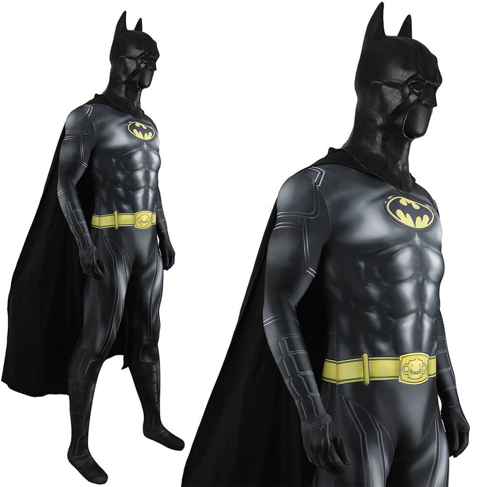 Hallowcos Batman 1989 Costume Flash Movie Michael Keaton Cosplay