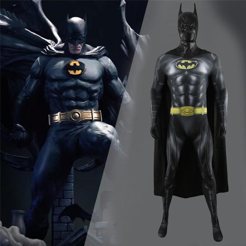 Batman 1989 Costume Flash Movie Michael Keaton Cosplay