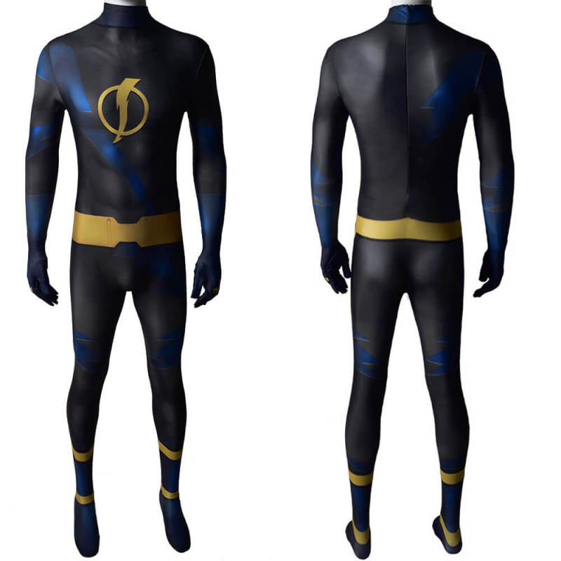 Teen Titans Static Bodysuit Cosplay Costume for Adults Kids